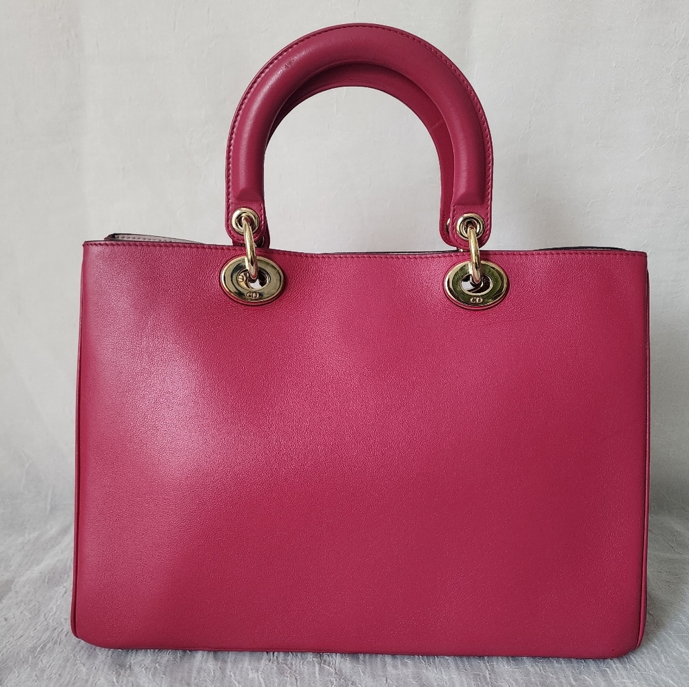 Auth Dior Dorissima Calfskin Leather Tote Bag - Picture 2 of 10